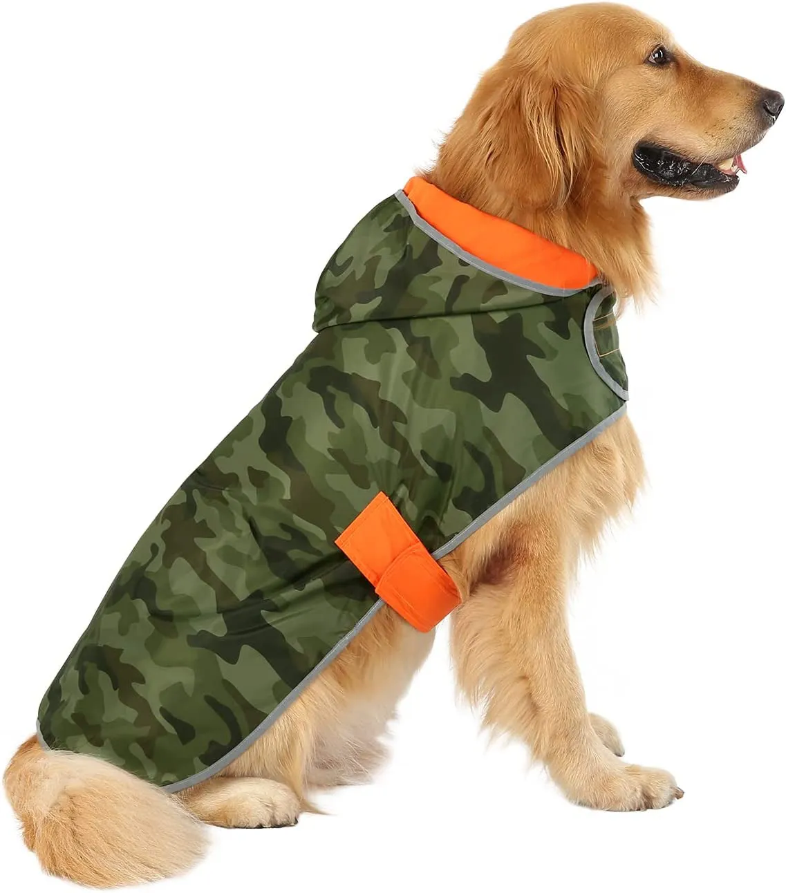 Reversible Hooded Dog Raincoat – Waterproof Poncho