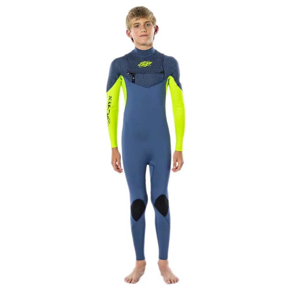 RIP CURL JNR DAWN PATROL PERFORMANCE 3/2MM CZ 2022 RETRO LIME/BLUE