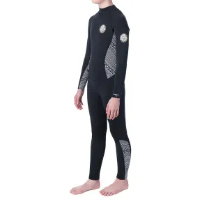 Rip Curl Junior Dawn Patrol 4/3mm B/Z Full Wetsuit  - Black/White