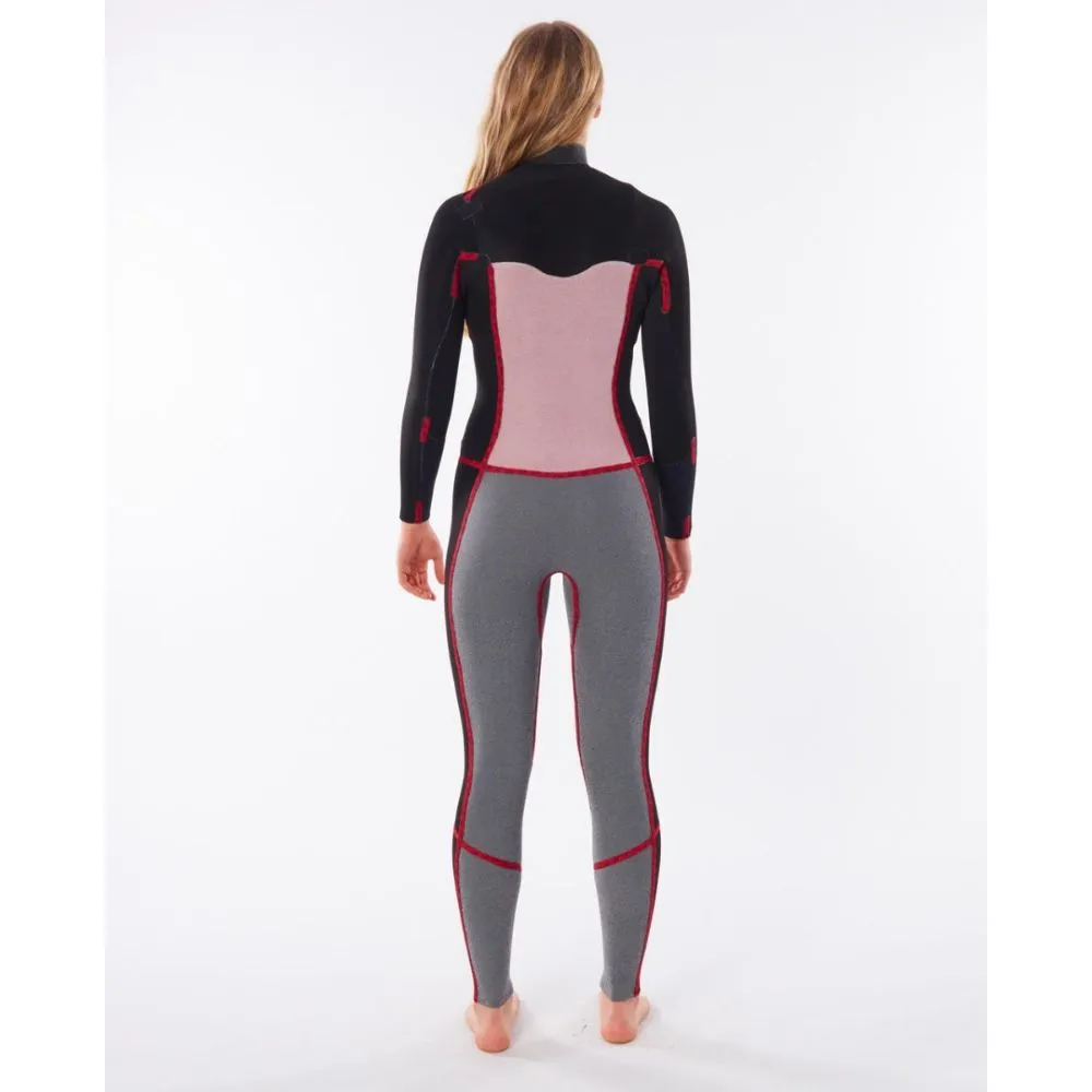 RIP CURL WMS DAWN PATROL 3/2 CHEST ZIP CHARCOAL GREY