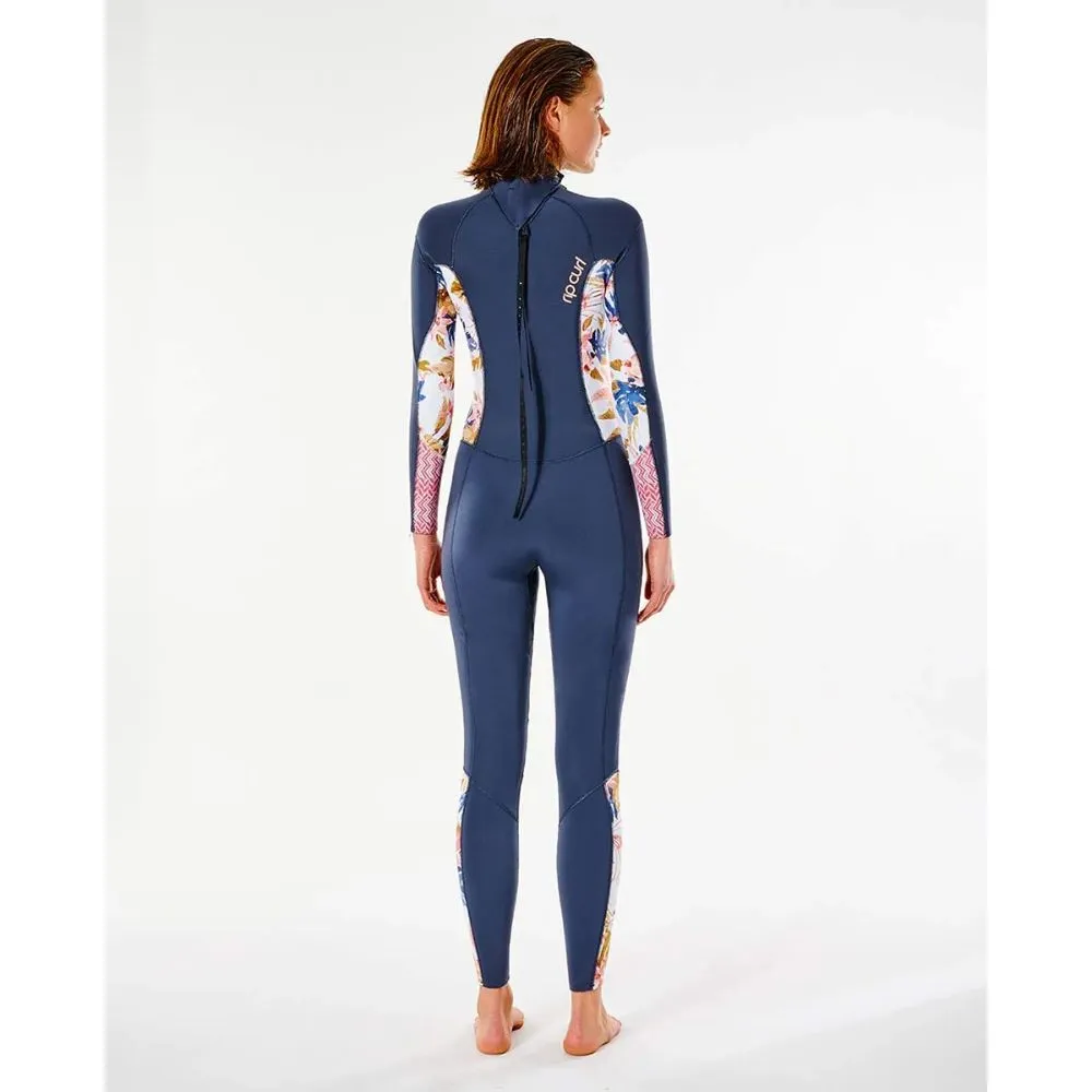 RIP CURL WMS DAWN PATROL 4/3 BACK ZIP SLATE ROSE