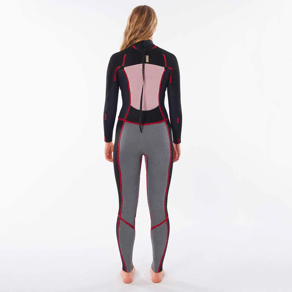 Rip Curl Womens Dawn Patrol 3/2mm Back Zip Summer Wetsuit  - Black