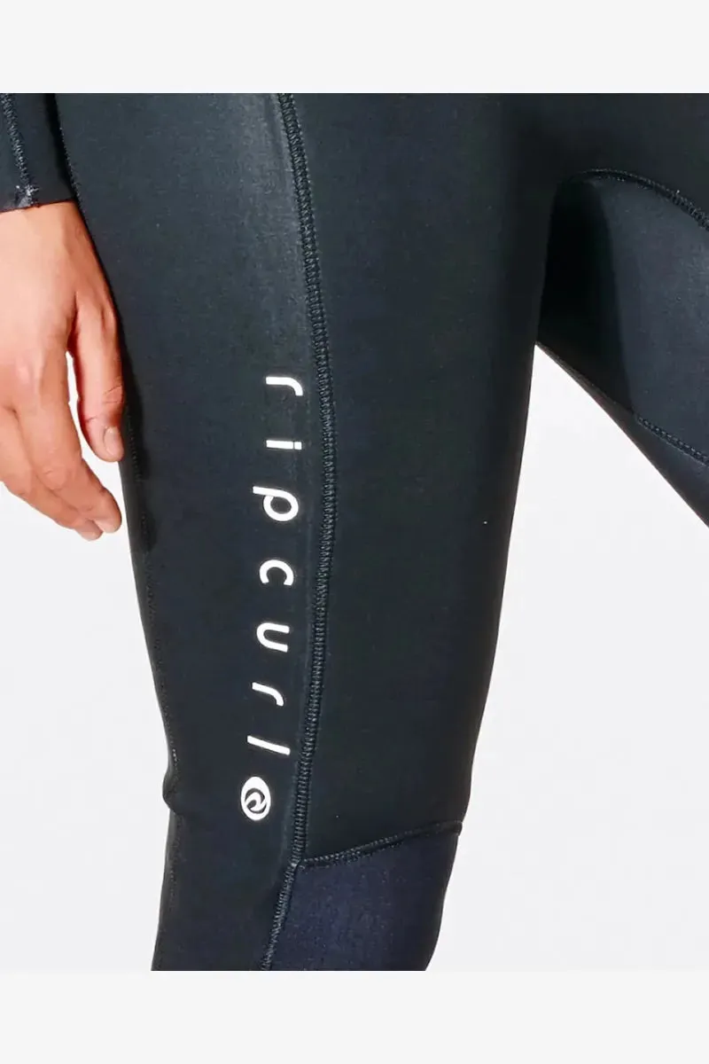 RIP CURL WOMENS DAWN PATROL 3/2mm CHEST ZIP STEAMER - BLACK