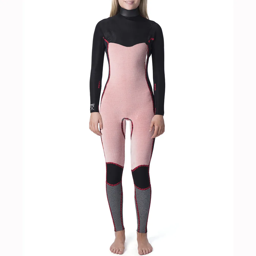 Rip Curl Womens Dawn Patrol 5/3mm Chest Zip Wetsuit - Black