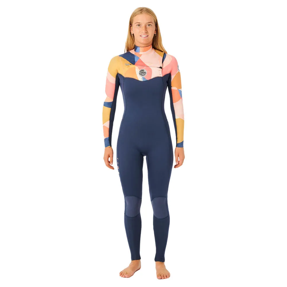 Rip Curl Womens Dawn Patrol 5/3mm Chest Zip Winter Wetsuit -Peach