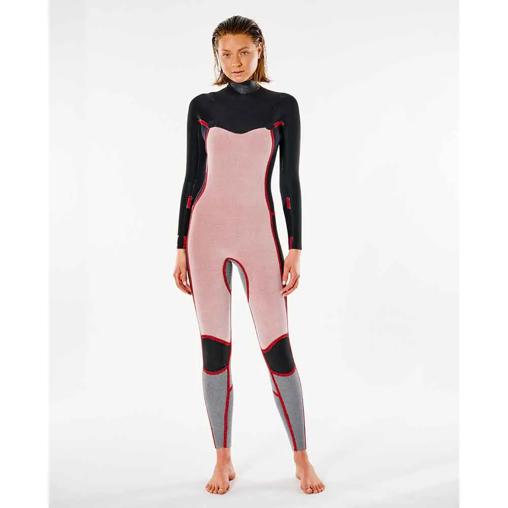Rip Curl Womens Dawn Patrol 5/3mm C/Z Winter Wetsuit - Slate Rose