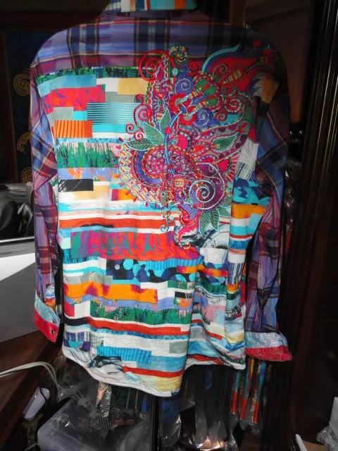 Robert Graham Breaking Lands Limited Edition Long Sleeve Shirt Size Medium