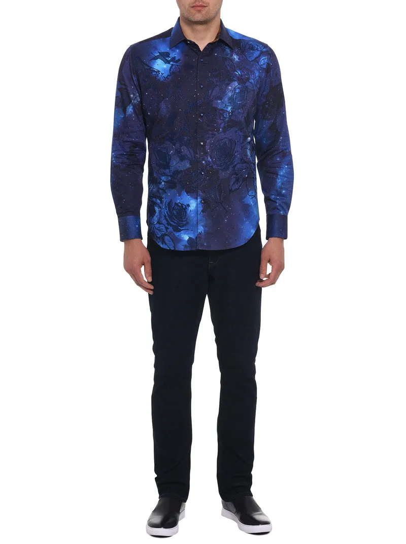 Robert Graham Cosmic Garden Long Sleeve Shirt Size Medium