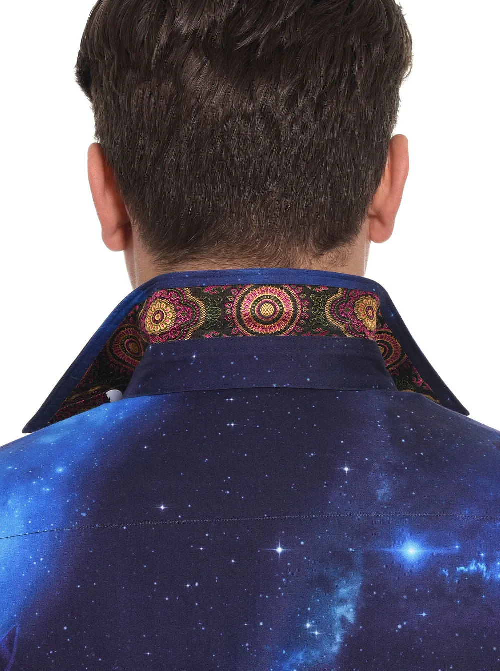 Robert Graham Cosmic Garden Long Sleeve Shirt Size Medium