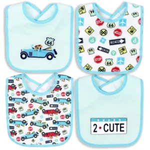 Rose Textiles 4-Pack Waterproof Bibs | On the Go