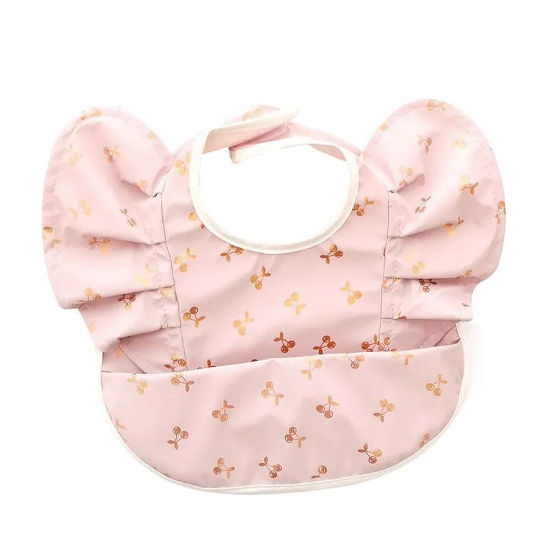 Ruffle Waterproof Cartoon Print Bibs
