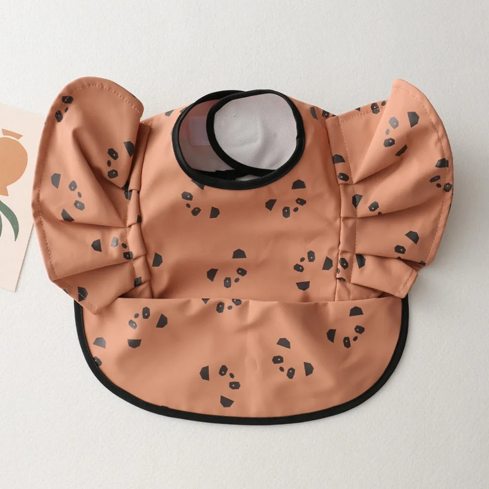 Ruffle Waterproof Cartoon Print Bibs