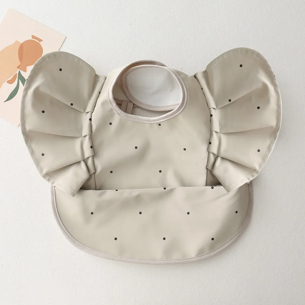 Ruffle Waterproof Cartoon Print Bibs