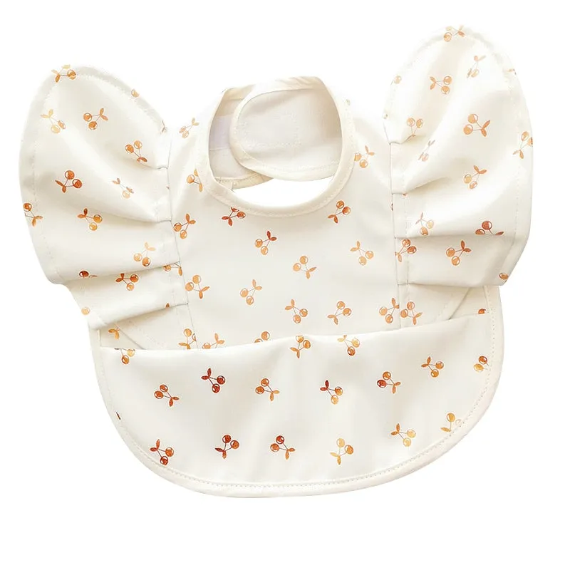 Ruffle Waterproof Cartoon Print Bibs