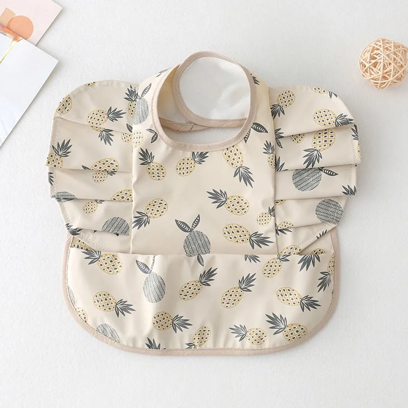 Ruffle Waterproof Cartoon Print Bibs