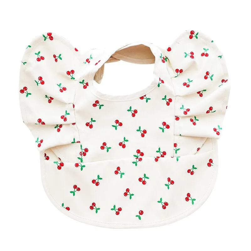 Ruffle Waterproof Cartoon Print Bibs