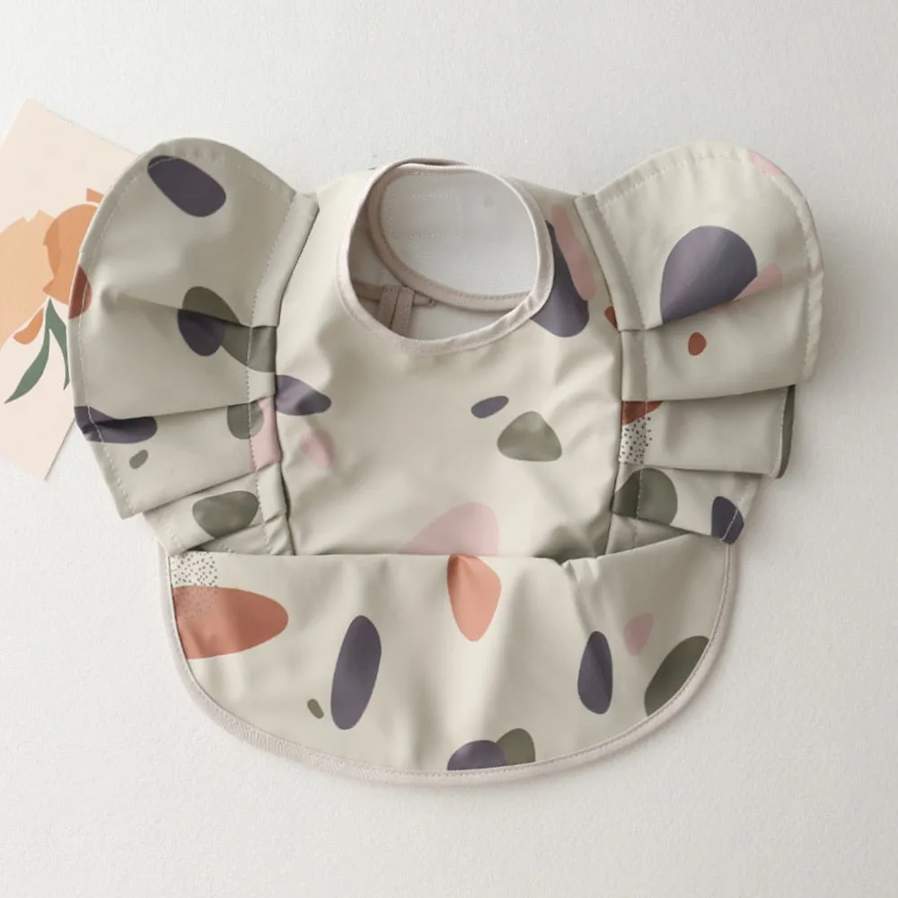 Ruffle Waterproof Cartoon Print Bibs