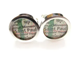 Saint Paul Minnesota Map Cufflinks