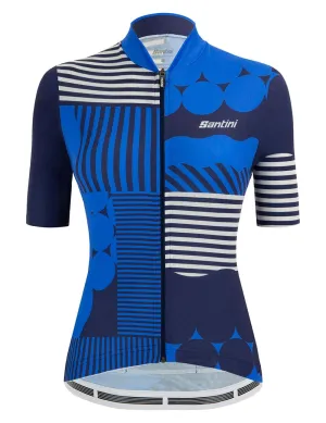 Santini Giada Optic Womens Cycling Jersey (Blue)