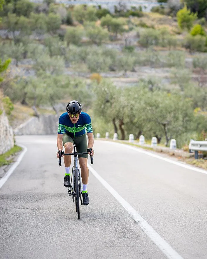Santini Tono Profilo Mens Cycling Jersey (Fluo Green)