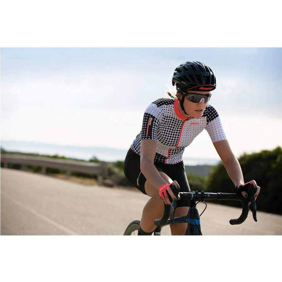 Santini Tono Sfera Womens Cycling Jersey (Black)
