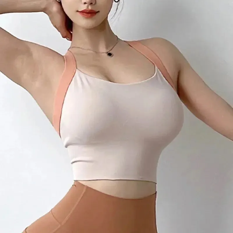 Sexy Back Sports Bra for Girl Workout Yoga Crop Top Women Fitness Underwear  Lady Vest Dancing Running Shirt