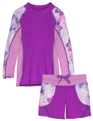 Shoreline Rash Guard & Swim Short - Malva (MADE IN USA)