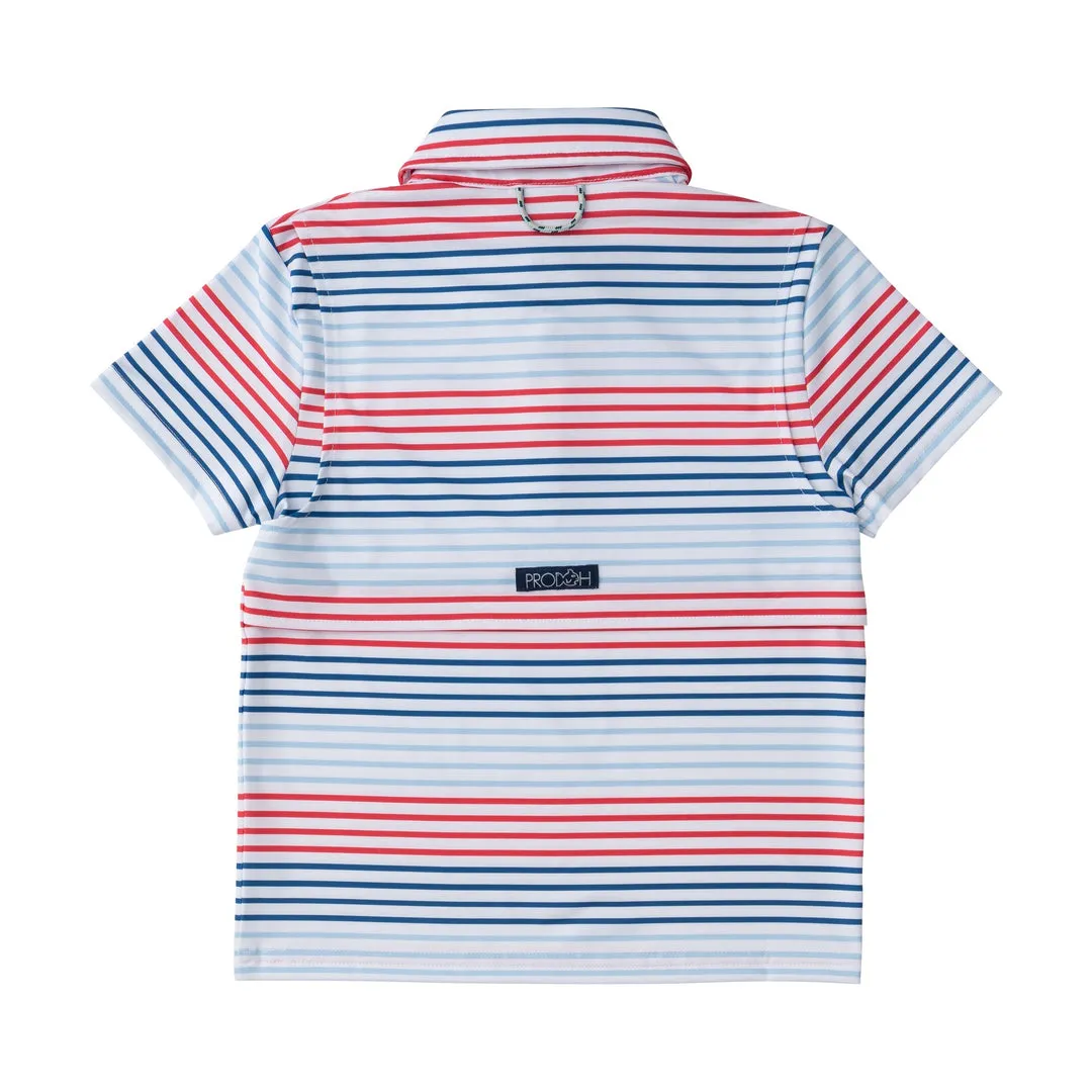 Short Sleeve Pro Performance Polo | Americana Stripe