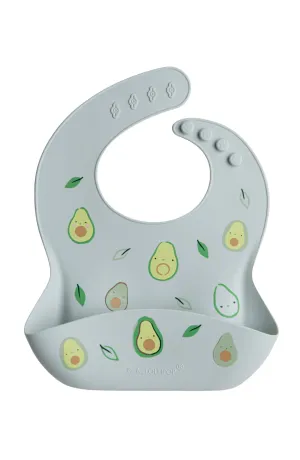 Silicone Bib Printed - Avocado