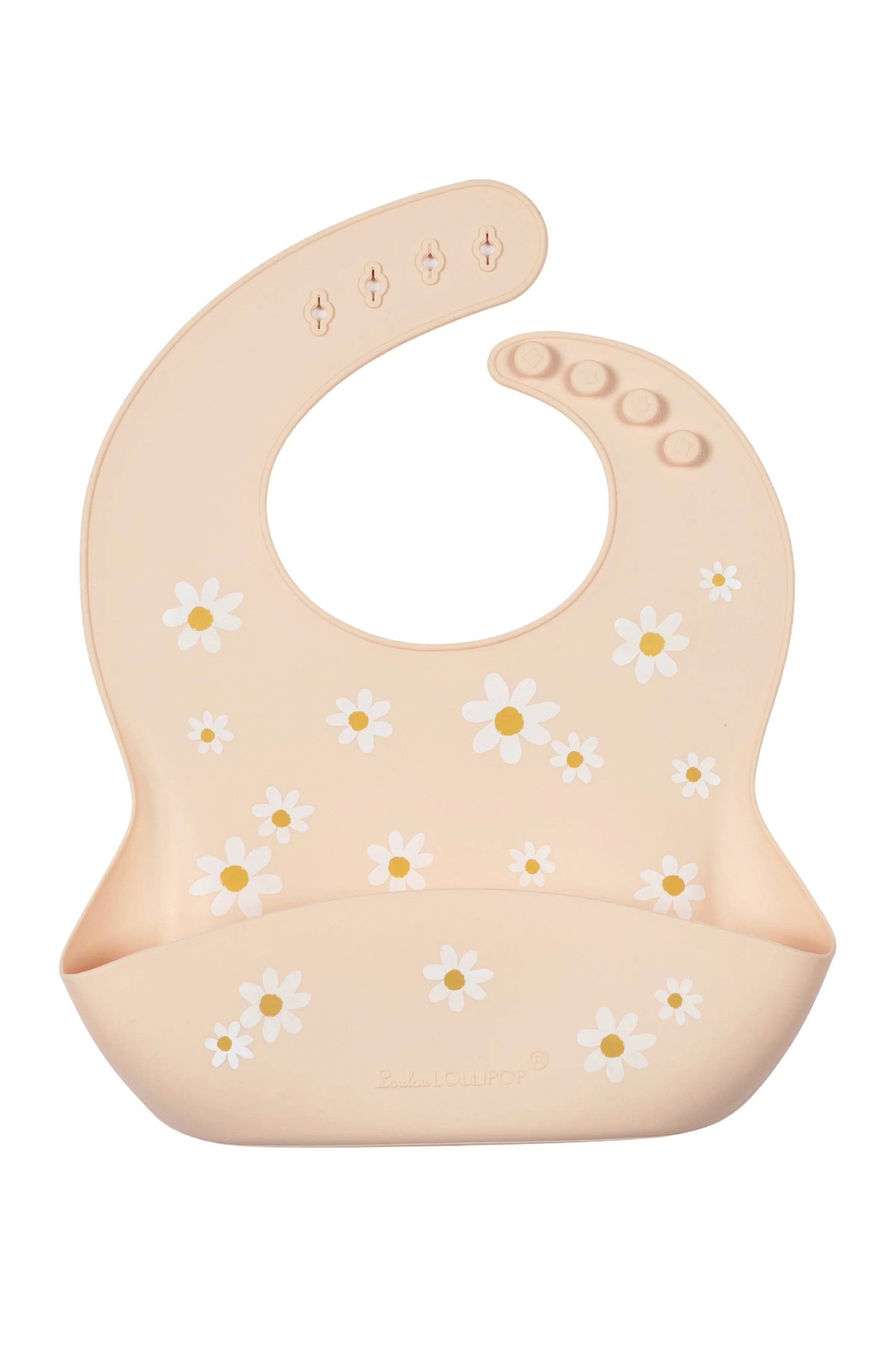 Silicone Bib Printed - Daisy Oat
