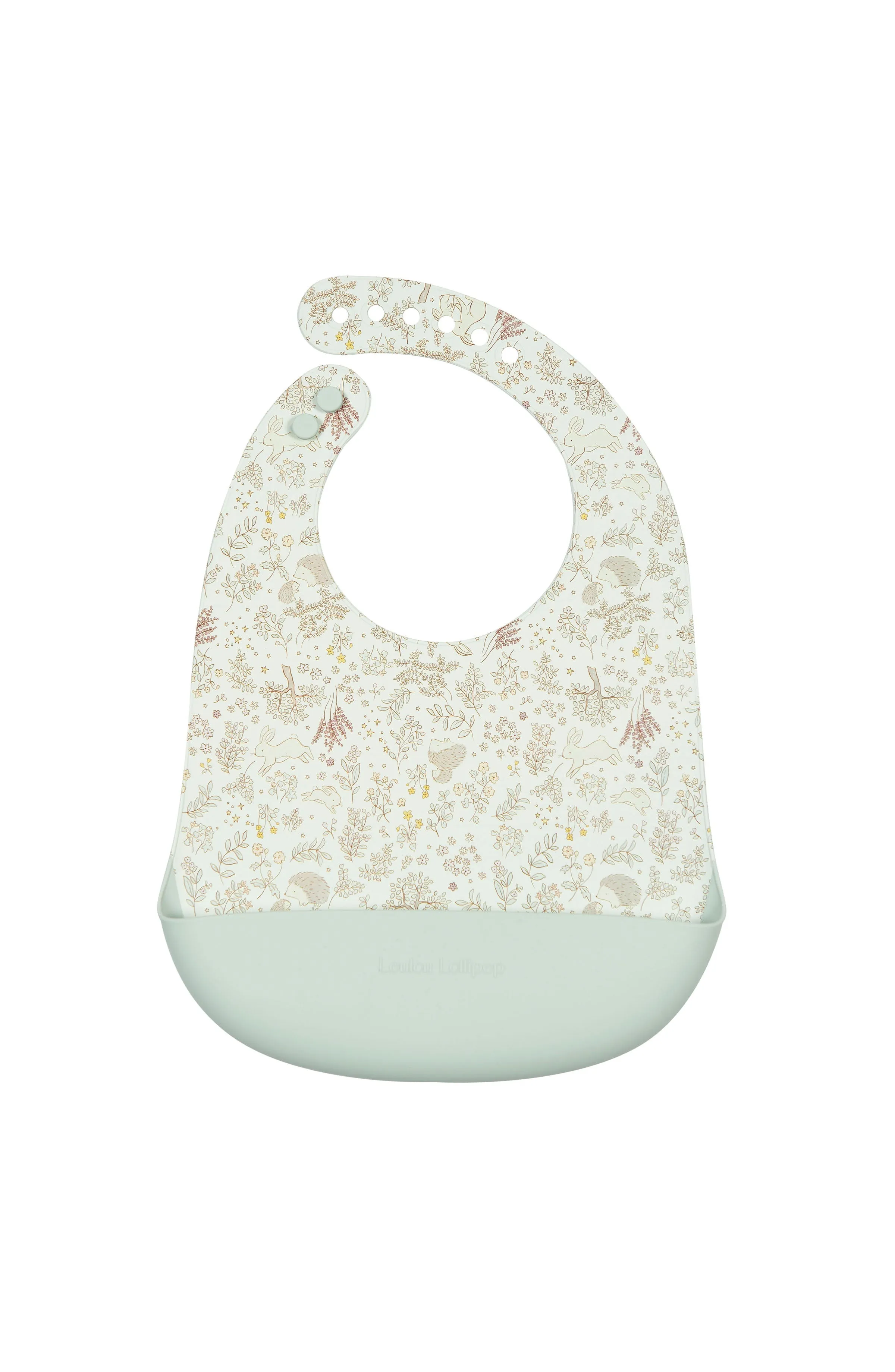 Silicone Bib Printed - Hedgehog Forest