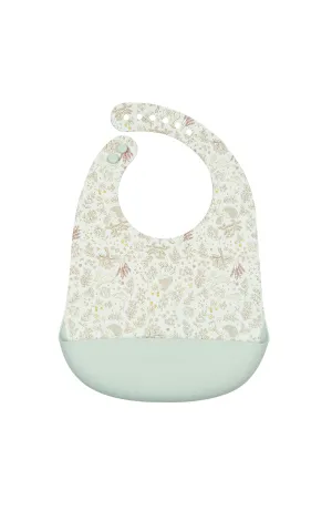 Silicone Bib Printed - Hedgehog Forest