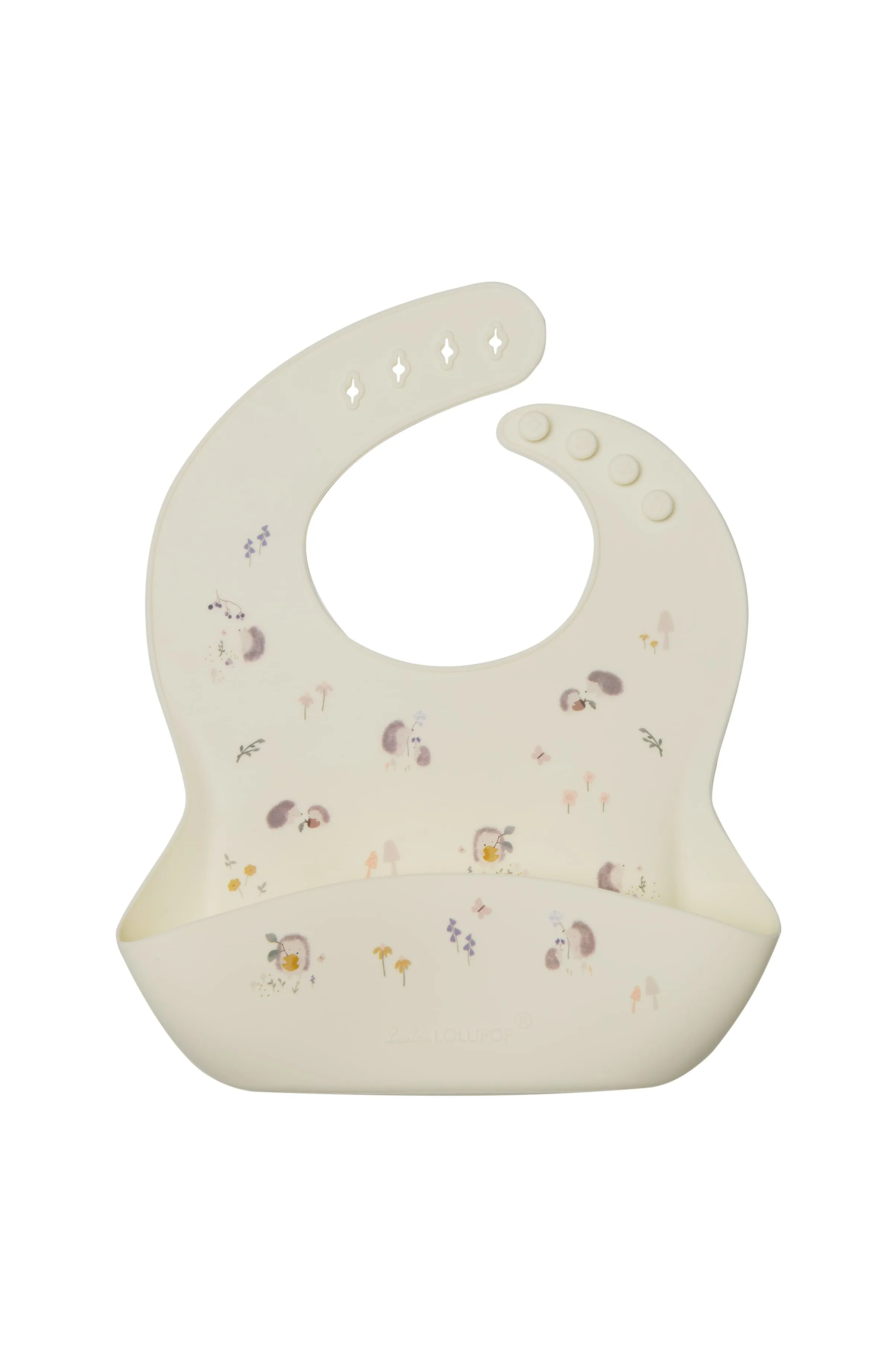 Silicone Bib Printed - Hedgehogs