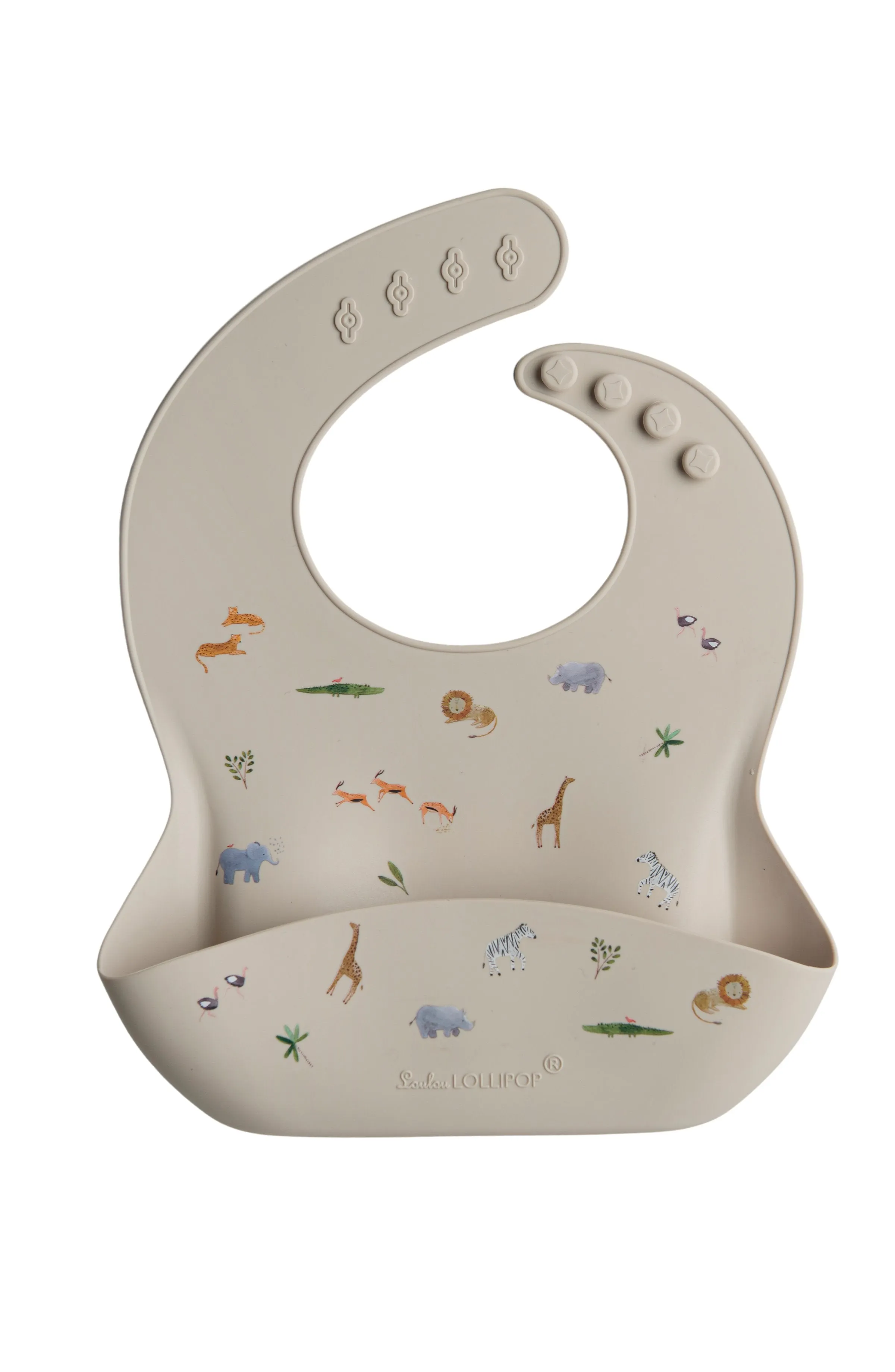 Silicone Bib Printed - Safari