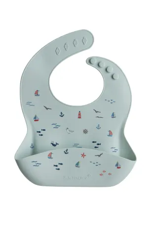 Silicone Bib Printed - Set Sail