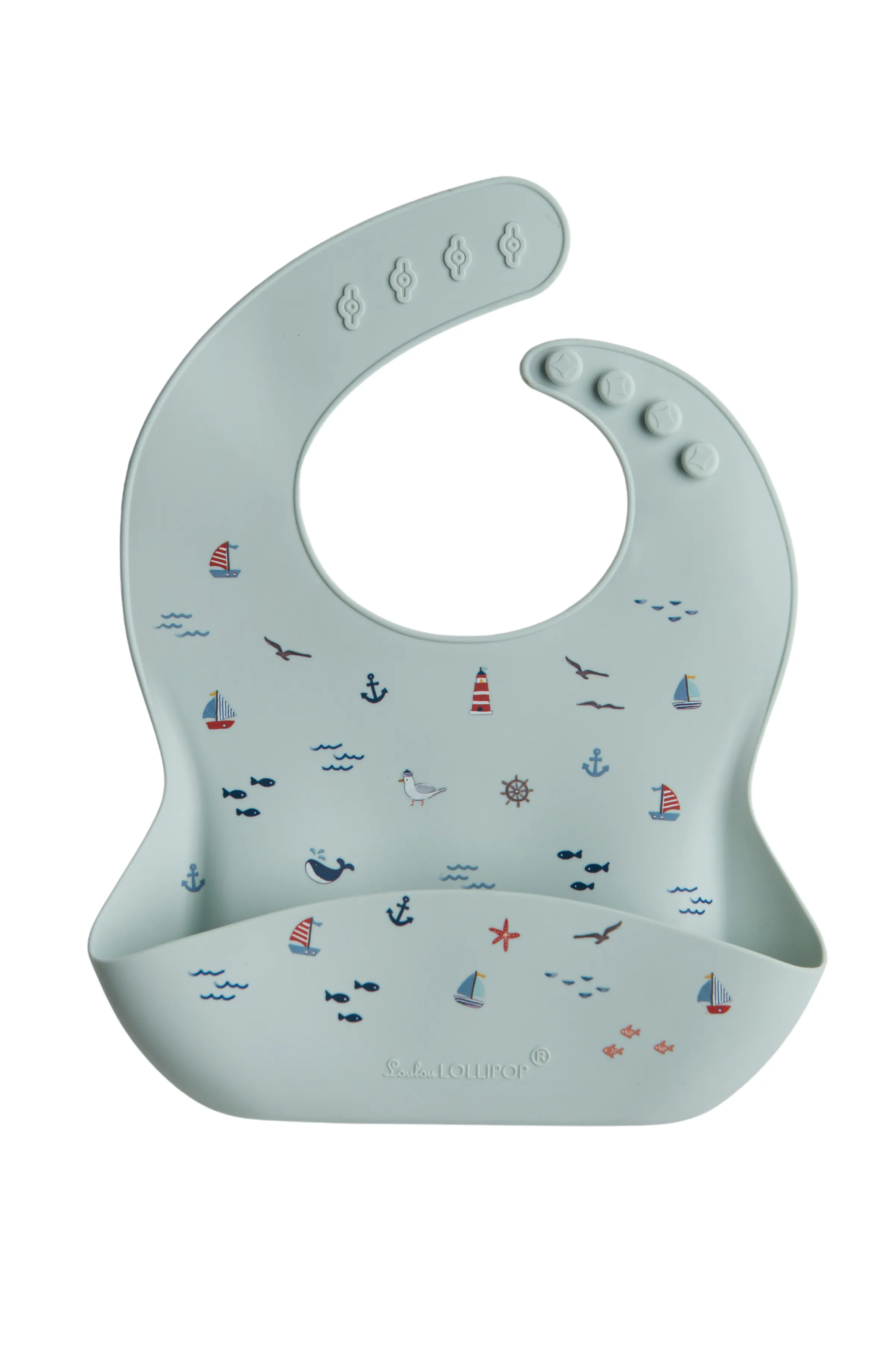 Silicone Bib Printed - Set Sail
