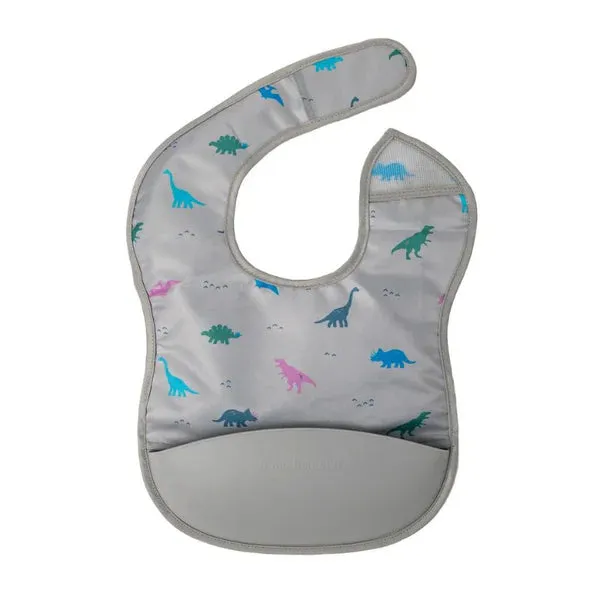 Silicone Pocket Bib - Dinosaur