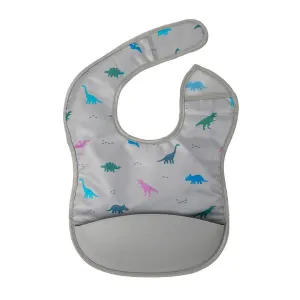 Silicone Pocket Bib - Dinosaur