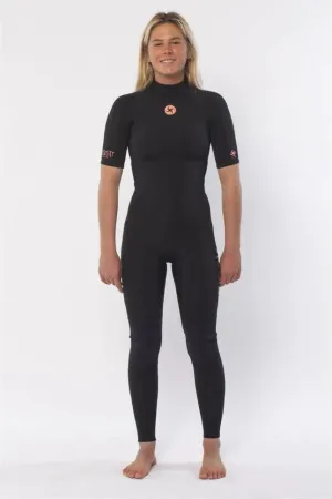 SISSTREVOLUTION SEVEN SEAS SHORT SLEEVE BACK ZIP FULL - SOLID BLACK