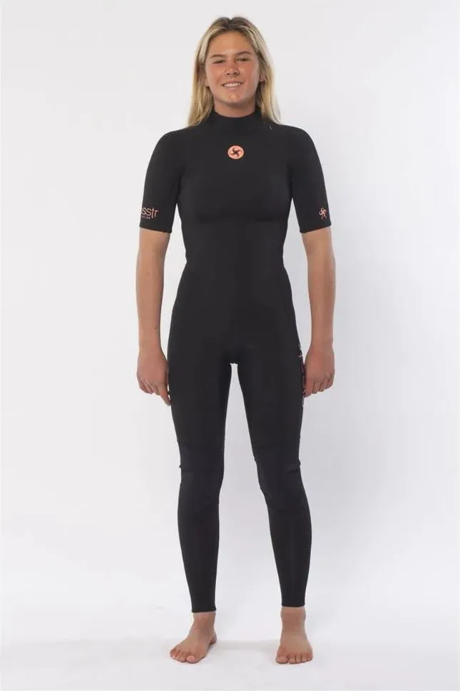 SISSTREVOLUTION SEVEN SEAS SHORT SLEEVE BACK ZIP FULL - SOLID BLACK