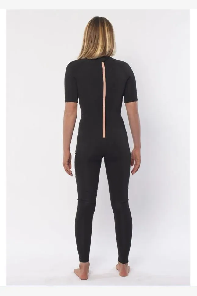 SISSTREVOLUTION SEVEN SEAS SHORT SLEEVE BACK ZIP FULL - SOLID BLACK