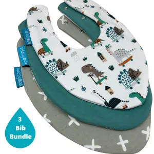Skater Dino's Bundle of 3 Waterproof Dribble Bib