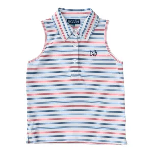 Sleeveless Performance Polo // USA Stripe