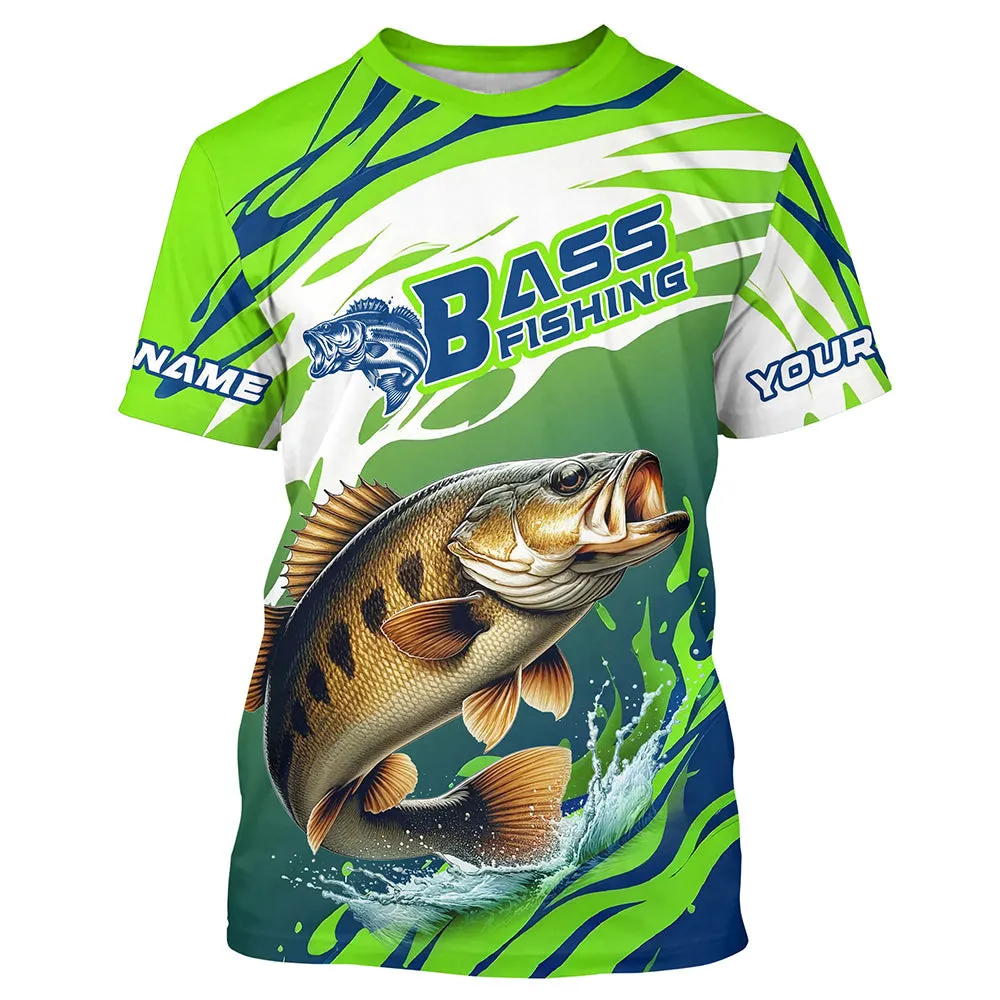 Smallmouth Bass Fishing Custom Fishing Shirts, Bass Fishing Tournament Shirts Fishing Jerseys IPHW7185