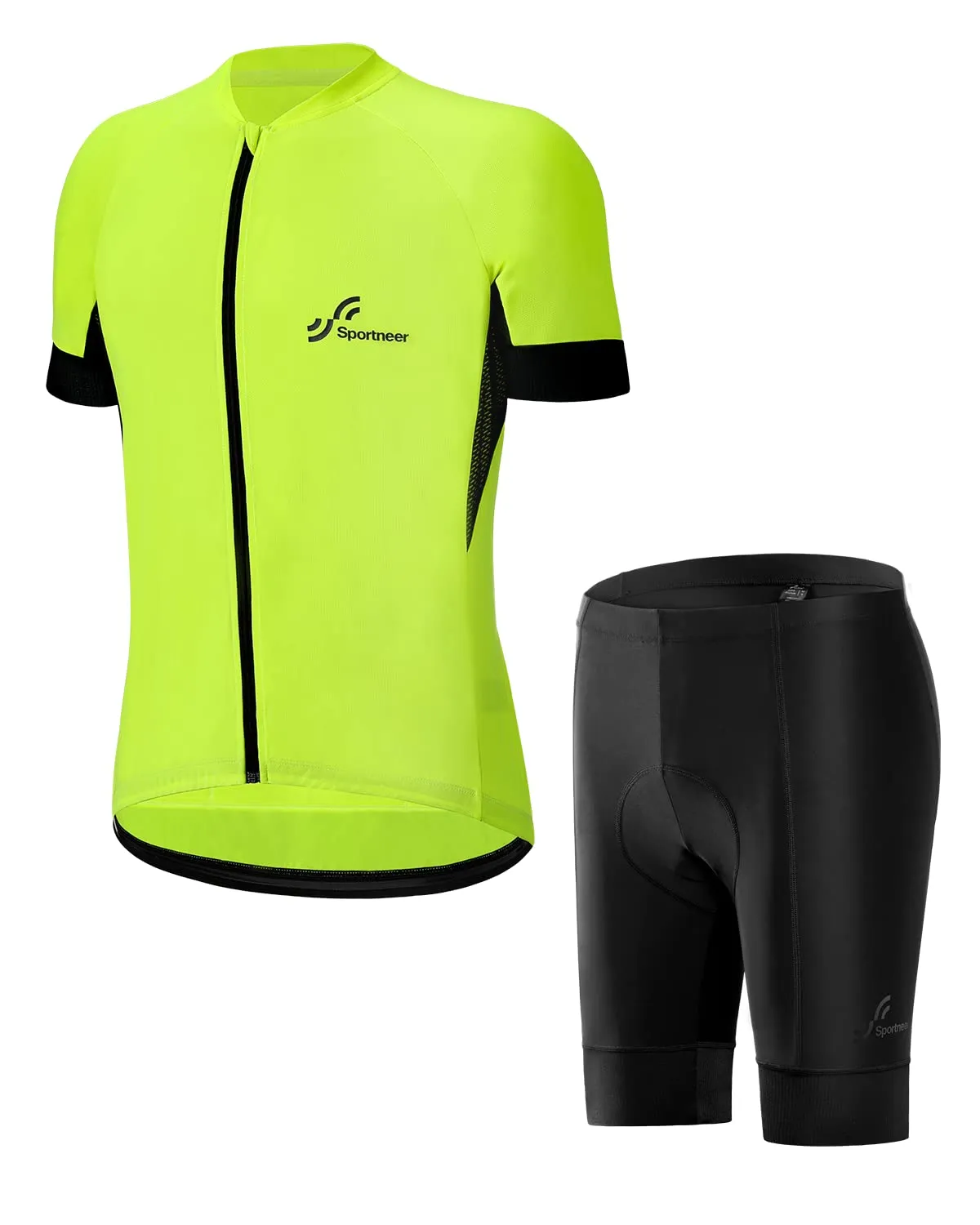 Sportneer Cycling Jersey Men’s Padded Bike Shorts Clothing Sets