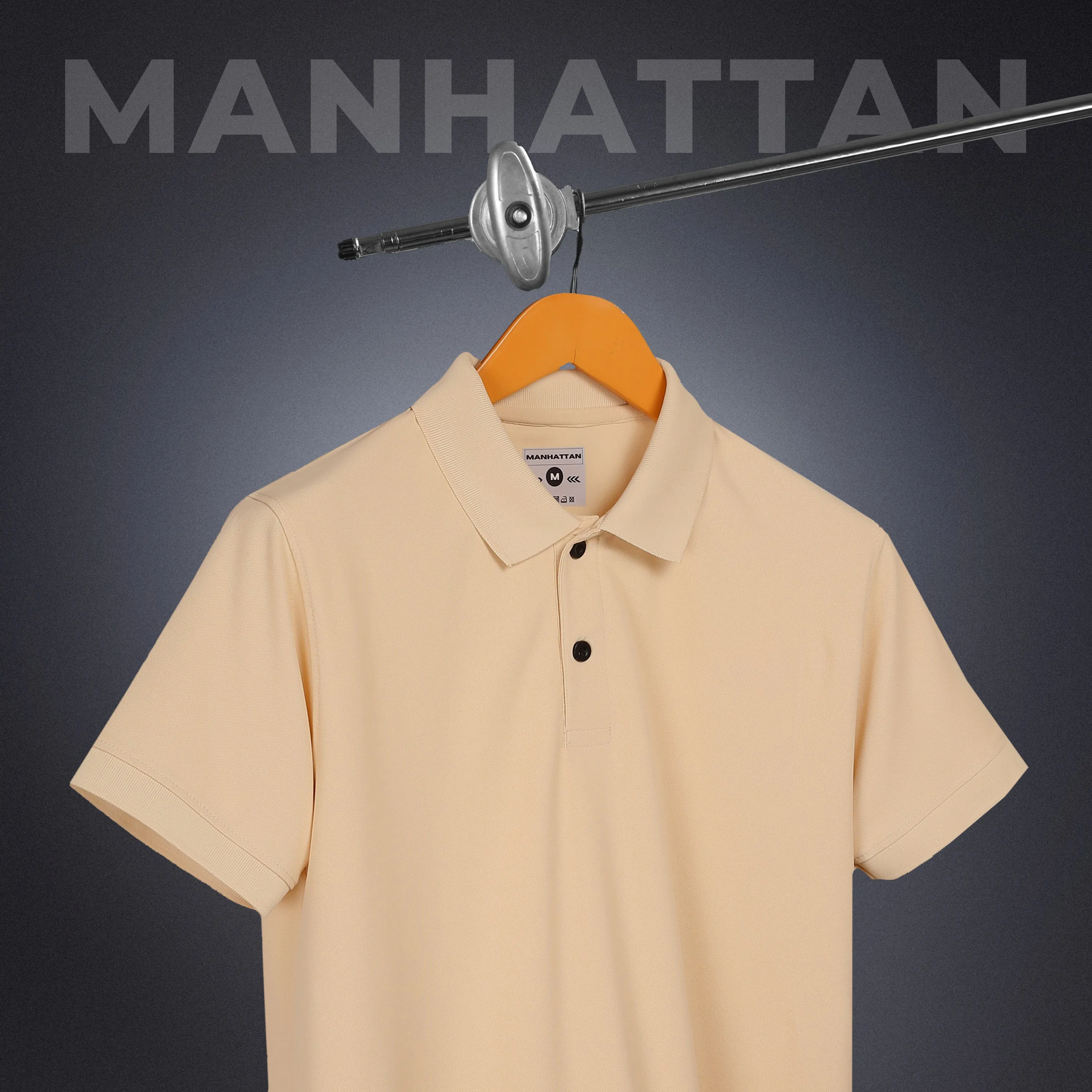 Sports Dry Fit Beige Polo T Shirts (Micro Polyester)