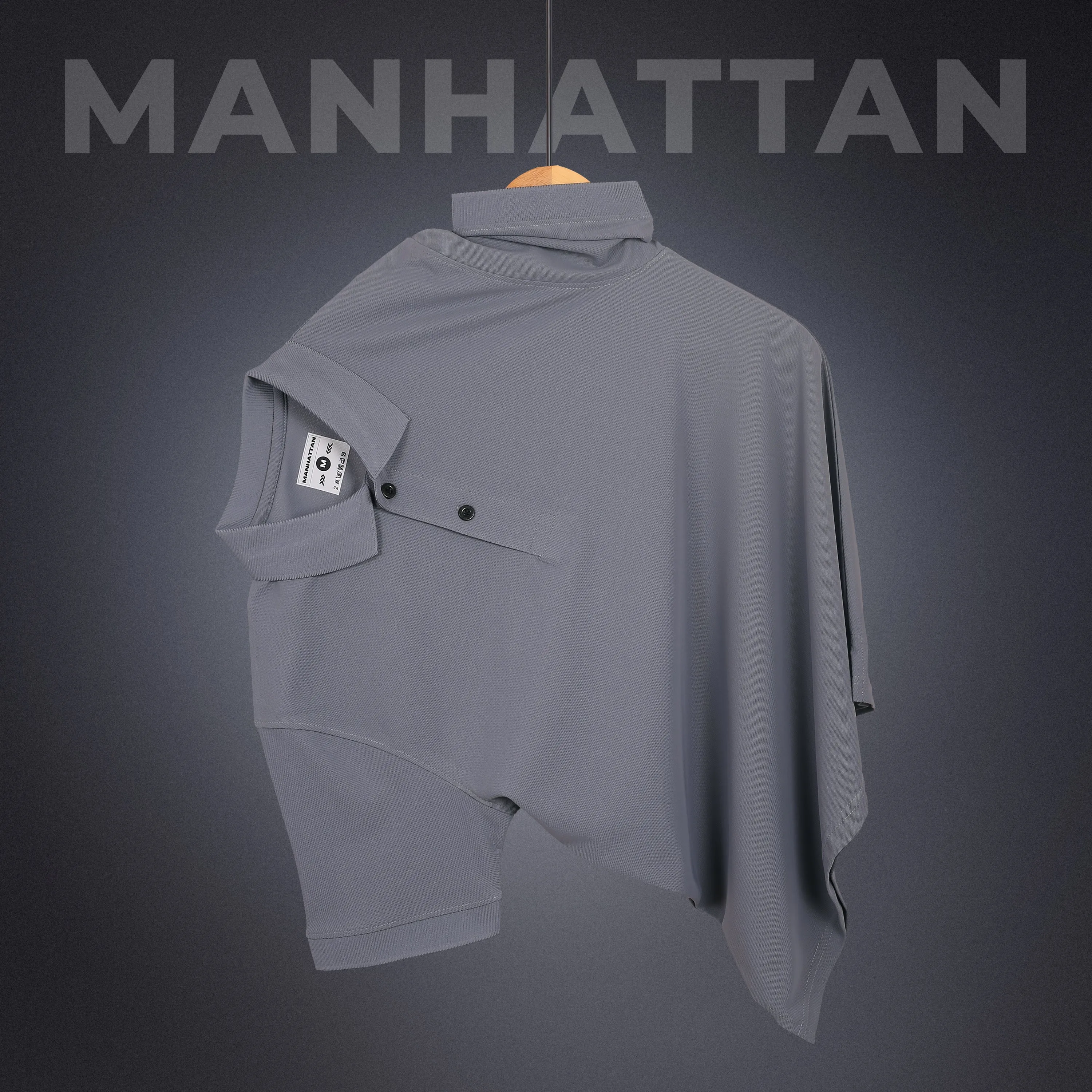 Sports Dry Fit Grey Polo T Shirts (Micro Polyester)