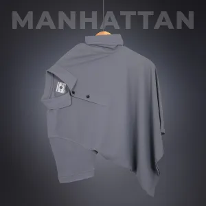 Sports Dry Fit Grey Polo T Shirts (Micro Polyester)