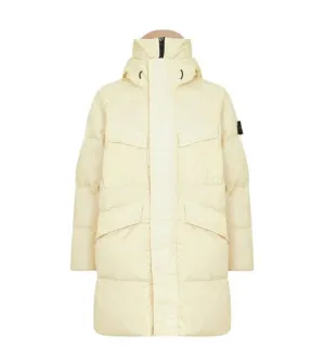 STONE ISLAND CRINKLE REPS LONG DOWN PARKA JACKET - BURRO