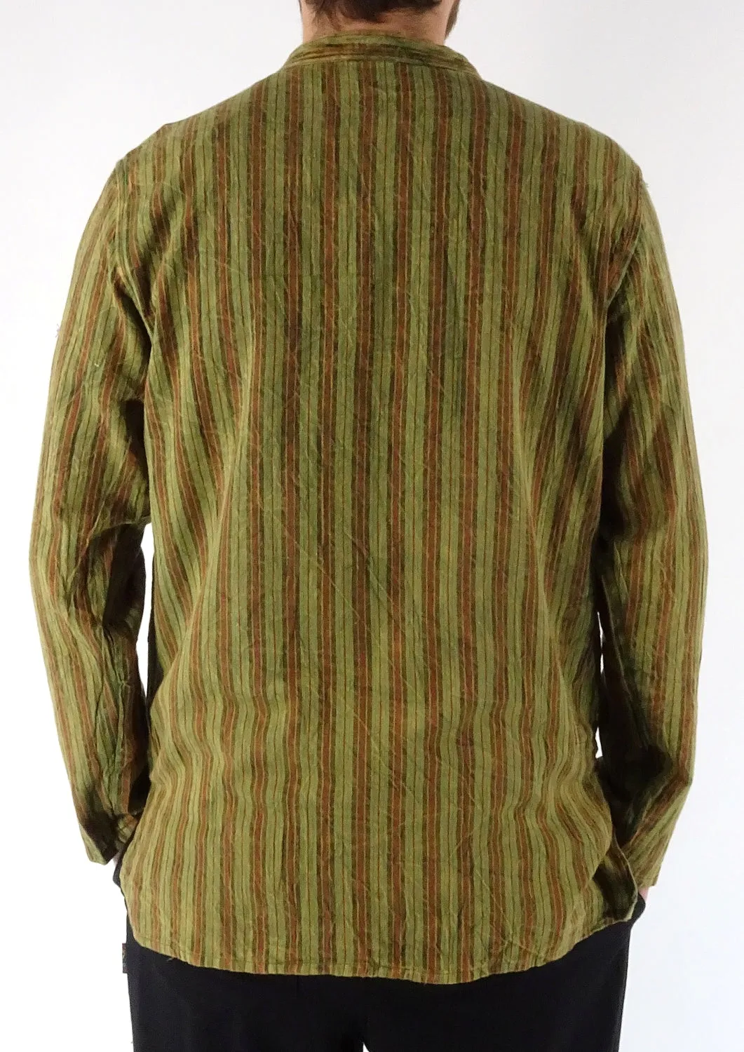 Stonewashed Stripe Three Button Shirt